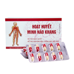 Viên Hoạt Huyết Minh Não Khang - Hỗ trợ não bộ, tăng cường trí nhớ, an thần, giấc ngủ ngon - Sản phẩm sức khỏe tự nhiên 30 viên