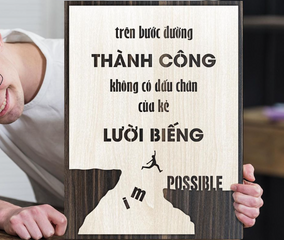 Tranh Gỗ Decor Văn Phòng LEVU013 - Khẩu Hiệu 