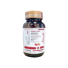 Viên uống bổ sung Vitamin E 400IU Vương Xuân - Hỗ trợ làm đẹp da, cải thiện nội tiết tố và sức khỏe nữ giới - 30 viên