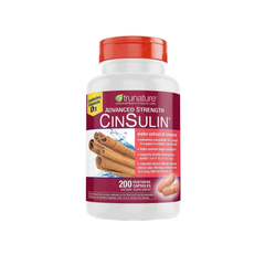 Viên uống hỗ trợ đường huyết Trunature CinSulin - Cân bằng đường huyết, tăng cường sức khỏe với chiết xuất quế tự nhiên 200 viên