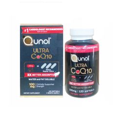 Viên uống hỗ trợ tim mạch Qunol Ultra CoQ10 100mg - Cải thiện sức khỏe tim mạch và ổn định đường huyết - Sản phẩm từ Mỹ