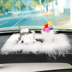 Bộ Bình Bóng và Tượng Hươu Nhí Nhảnh Trang Trí Xe Ô Tô - Đồ Trang Trí Dễ Thương Cho Xế Yêu