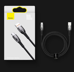 Cáp Sạc Nhanh Baseus Glimmer Series 100W USB to Type-C - Dây Sạc Siêu Bền, Tốc Độ Truyền Dữ Liệu 480Mbps, Phụ Kiện Điện Thoại Chất Lượng