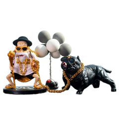 Cụ Rùa Dắt Chó Dễ Thương Trang Trí Xe Ô Tô - Phong Cách Supreme Lấy Cảm Hứng Từ Bộ Phim Hoạt Hình Songoku