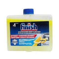 Dung dịch vệ sinh máy rửa bát Finish Đức - Làm sạch chuyên dụng hương chanh 250ml, loại bỏ dầu mỡ và vết bẩn khó khăn