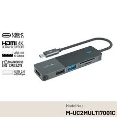 Hub chuyển đổi 5in1 Mazer Infinite Pro - Cổng kết nối đa dạng, Hình ảnh 4K, Tốc độ truyền dữ liệu cao cho Mac, Windows, Android