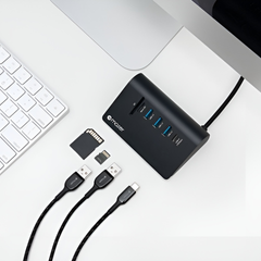 Hub Chuyển Đổi 6in1 Mazer Infinite Multimedia Pro Desk 8000 - Thiết Bị Đa Năng USB-C, Tương Thích Mac, Windows, Android