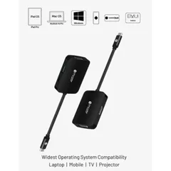 Hub Chuyển Đổi Mazer USB-C 4in1 M-UC2MULTI4040-BK - 4 Cổng Kết Nối HDMI 4K, VGA, USB-A, Sạc - Thiết Bị Mở Rộng Cho Laptop, PC, Android