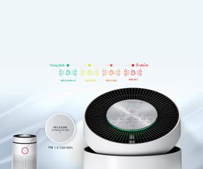 Máy lọc không khí LG PuriCare AS65GDWH0 Safeplus công nghệ 360 độ, diện tích 61.2m2, diệt khuẩn 99.9% và lọc bụi siêu mịn PM0.01