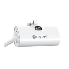 Pin Sạc Dự Phòng Mazer SuperMini 5000mAh USB-C - Sạc Nhanh 20W, Thiết Kế Nhỏ Gọn, Phù Hợp Với Thiết Bị Apple, Đen Trắng