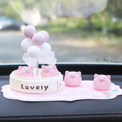 Set Khay 4 Heo Con Trang Trí - Bộ Dùng Cho Bàn Học và Ô Tô - Nhựa Thân Thiện Môi Trường, Xinh Xắn, Đáng Yêu