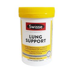 Viên Swisse Lung Health Support - Hỗ Trợ Tăng Cường Hệ Hô Hấp, Giải Quyết Vấn Đề Kháng Viêm, Giúp Phổi Khỏe Mạnh - Hộp 90 Viên