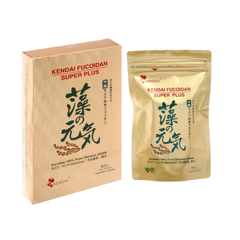 Viên uống hỗ trợ sức khỏe Kendai Fucoidan Super Plus - Tảo biển Mozuku Okinawa, nấm linh chi, tăng cường sức đề kháng, hộp 60 viên