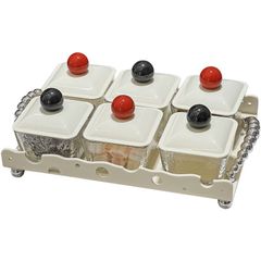 Bộ Hũ Đựng Bánh Mứt Kẹo Bằng Gốm Sứ & Thủy Tinh Cao Cấp - Sang Trọng, Tối Giản, Thân Thiện Môi Trường, Quà Tặng Hoàn Hảo