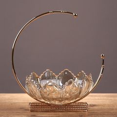 Khay Thủy Tinh Đựng Bánh Kẹo, Trái Cây Hình Trăng Khuyết HT01 - Thiết Kế Sang Trọng, An Toàn Cho Sức Khỏe Người Dùng