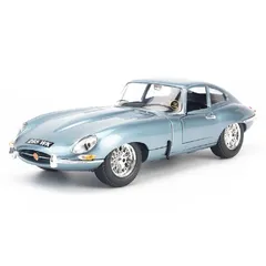 Mô Hình Xe Jaguar E-Type Coupe 1:18 Bburago Silver/Blue MH-18-12044 - Mô Phỏng Đẹp, Trang Trí Phòng Khách Hoặc Làm Việc