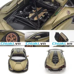 Mô hình xe Lamborghini Sian FKP 37 1:24 BBurago - Mô phỏng chi tiết xe thật, trang trí phòng khách, quà tặng cho tín đồ xe hơi.