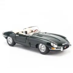 Mô hình xe ô tô Jaguar E-Type Cabrio 1:18 Bburago Xanh - Chi tiết tinh xảo, mở cửa, trang trí nhà cửa cho fan xe hơi