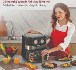 Nồi Chiên Không Dầu Creen CR-AG11L 11 Lít - Công Nghệ Khí Nóng 2 Luồng, Chiên Giòn Ngon, Lành Mạnh, Dễ Dàng Vệ Sinh