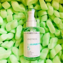 Serum Christina Unstress 5 Total Serenity 100ml - Hỗ Trợ Phục Hồi Da Căng Bóng, Tái Tạo Độ Đàn Hồi, Dưỡng Ẩm Cho Da Nhạy Cảm