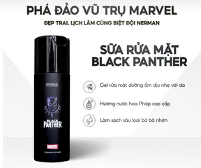 Sữa Rửa Mặt Dưỡng Ẩm Nerman Black Panther 100g - Gel Rửa Mặt Nam Hương Nước Hoa Cao Cấp Marvel Collection