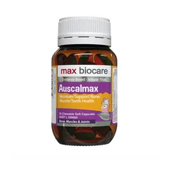Viên nhai Max Biocare Auscalmax hỗ trợ sức khỏe xương, cơ - Bổ sung Vitamin K2, D3, Canxi hữu cơ cho người lớn và trẻ nhỏ