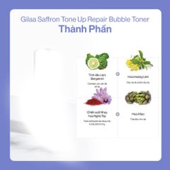 Bộ Dưỡng Trắng Da Gilaa Saffron Tone Up - Toner và Tinh Chất Dưỡng Sáng Da, Chăm Sóc Da Toàn Diện, Cấp Ẩm Hiệu Quả