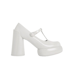 Giày cao gót Marry Jane Charles & Keith Darcy Patent T-Bar CK1-60361493 màu trắng