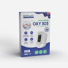 Máy Đo Nồng Độ Oxy Máu & Nhịp Tim Biohealth Oxy303 - Thiết Bị Chăm Sóc Sức Khỏe Chính Xác, Đơn Giản, Không Gây Đau