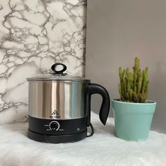 Nồi lẩu điện mini Holtashi đế rời 1.2L - Thiết kế hiện đại, inox chống rỉ, nấu đa năng tiện lợi cho mọi bữa ăn