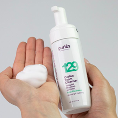 Sữa Rửa Mặt Dạng Bọt Purles 129 Cotton Foam Cleanser 125ml - Làm Sạch Dịu Nhẹ, Duy Trì Độ Ẩm, Phù Hợp Da Nhạy Cảm