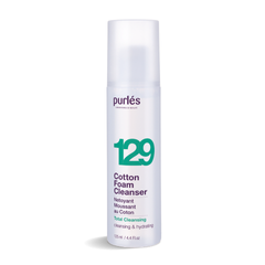 Sữa Rửa Mặt Dạng Bọt Purles 129 Cotton Foam Cleanser 125ml - Làm Sạch Dịu Nhẹ, Duy Trì Độ Ẩm, Phù Hợp Da Nhạy Cảm