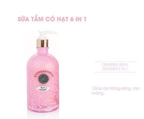 Sữa Tắm Làm Sáng Mịn Da 6 in 1 Oshirma Bath & Shower - Dưỡng Da Trắng Sáng Mịn Màng Với Hoa Cúc Nhật, Hương Thơm Quyến Rũ
