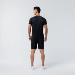 Áo Thun Thể Thao Nam Fitness 100 Decathlon Domyos - Chất Liệu Thoáng Mát, Nhanh Khô, Đen Suông Vừa, Phù Hợp Tập Gym