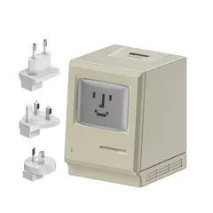Bộ Sạc Nhanh GaN Shargeek Retro 35W S035 Có LED - Thiết Kế Máy Macintosh Cổ Điển, Sạc Nhanh Cho Điện Thoại, iPad, Laptop