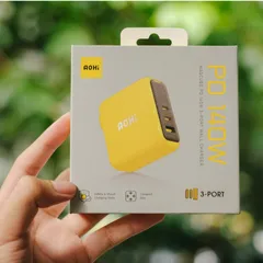 Củ Sạc Nhanh AOHi Magcube PD 140W - 3 Cổng USB (2C + 1A) Công Nghệ GaN+ Tỏa Nhiệt Thấp, Sạc Nhanh Đa Dụng Cho Điện Thoại và Thiết Bị điện tử