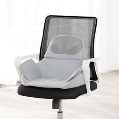 Đệm Massage Eo Mông Momoda SX352 Cao Cấp - Giảm Đau Lưng, Thư Giãn Với 4 Đầu Massage 3D Chất Liệu Thoáng Khí, Màu Xám