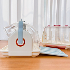 Giá Úp Bình Sữa 9baby Chất Liệu Nhựa PP Cao Cấp - Hỗ Trợ Mẹ Phơi Khô Bình Sữa, Dụng Cụ Bé, Nắp Hình Gấu Tiện Lợi