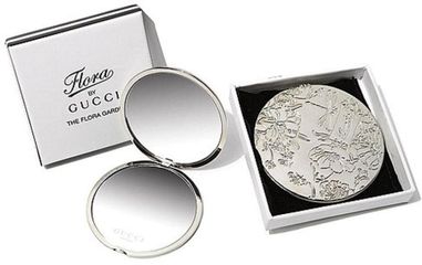 Gương trang điểm cầm tay Gucci Gardens Engraved Compact Gift Flora
