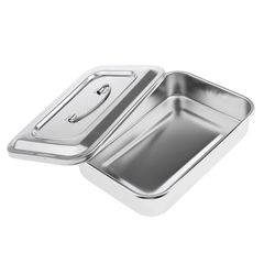 Hộp Đựng Dụng Cụ Y Tế Inox Có Nắp Đậy - Kích Thước 24cm x 16cm x 5cm, Bền Đẹp, Tiện Lợi Cho Spa, Nha Khoa, Thẩm Mỹ Viện