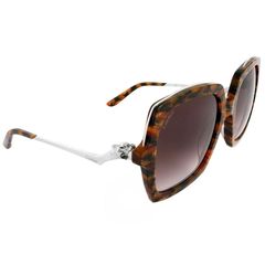 Kính mát nữ Cartier Brown Gradient Square Ladies Sunglasses CT0117SA 003 54