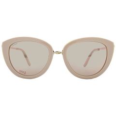 Kính mát nữ Cartier Brown Rose Gold Mirror Cat Eye Ladies Sunglasses CT0247S 004 54