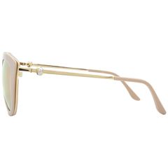 Kính mát nữ Cartier Brown Rose Gold Mirror Cat Eye Ladies Sunglasses CT0247S 004 54