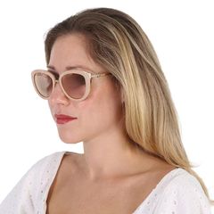 Kính mát nữ Cartier Brown Rose Gold Mirror Cat Eye Ladies Sunglasses CT0247S 004 54