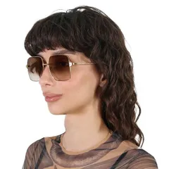 Kính mát nữ Cartier Brown Square Ladies Sunglasses CT0297S 002 57