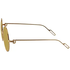 Kính mát nữ Cartier Yellow Round Ladies Sunglasses CT0156S 004 56