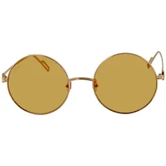 Kính mát nữ Cartier Yellow Round Ladies Sunglasses CT0156S 004 56