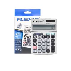 Máy Tính Cầm Tay Flexoffice FLEXIO CAL-02S - Màn Hình LCD Nghiêng, Phím ABS Lớn, Năng Lượng Pin & Ánh Sáng, Có 12 Chữ Số