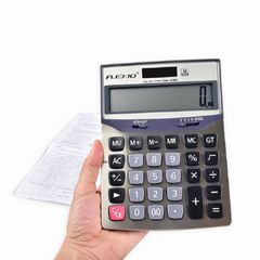 Máy Tính Cầm Tay Flexoffice FLEXIO CAL-03S - Màn Hình LCD 12 Chữ Số, Chất Liệu Acrylic, Nguồn Năng Lượng Sạch