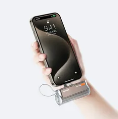 Pin Dự Phòng Sharge Flow Mini 5000mAh SP012 - Tích Hợp Cáp 2in1 Năng Lượng Mọi Lúc Mọi Nơi